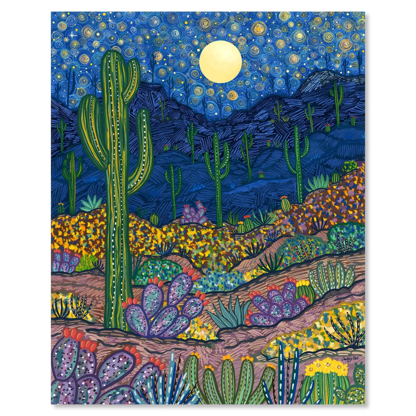 Art print on white with shadow
