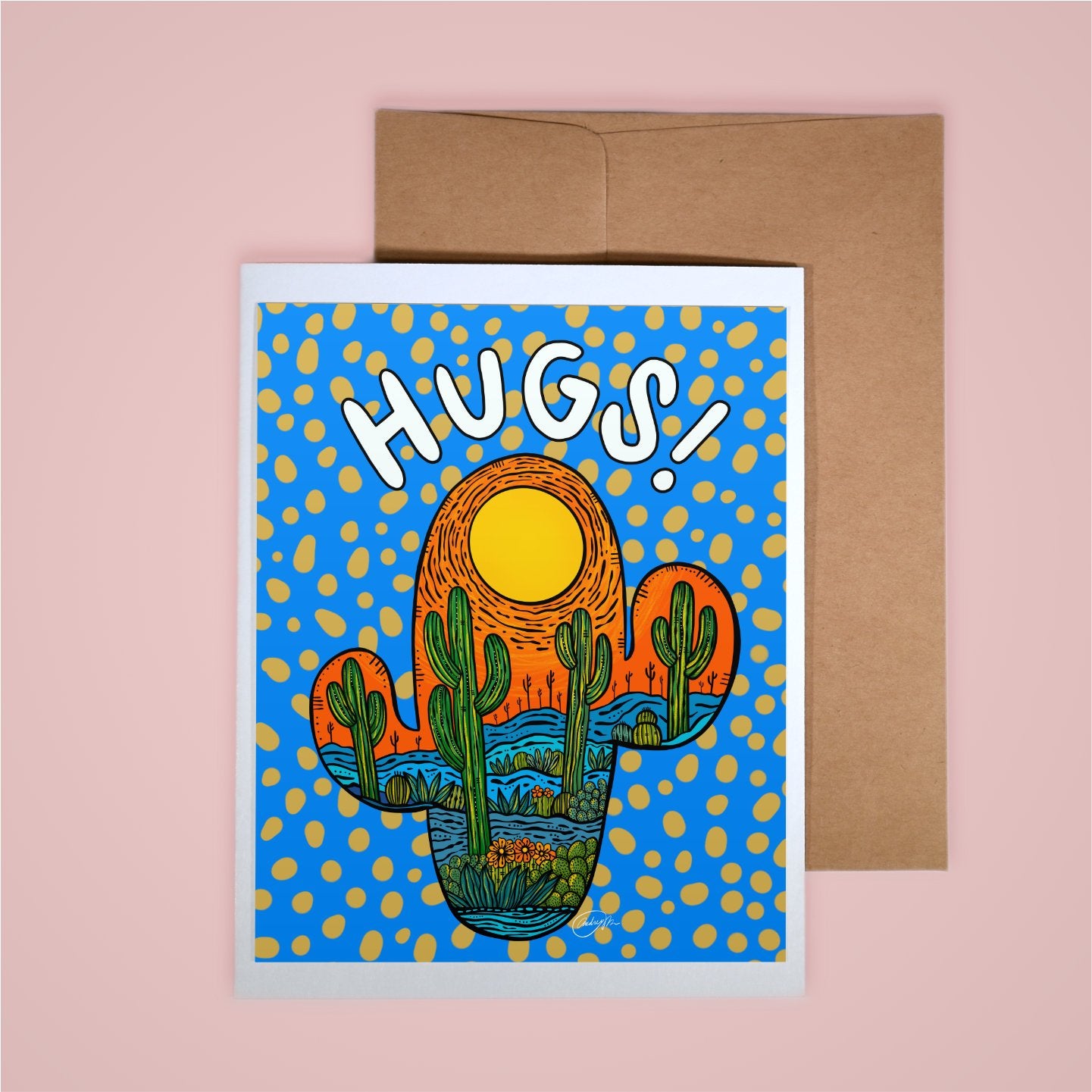 Card on white background