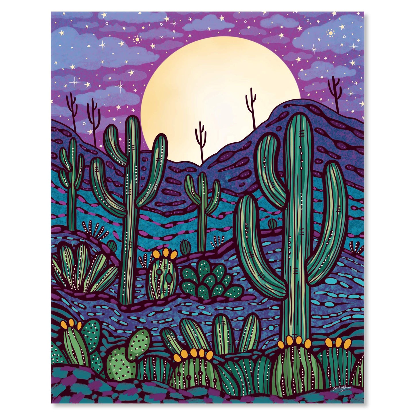 Art print on white with shadow