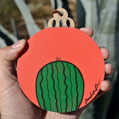 Hand Painted Holiday Ornament Back