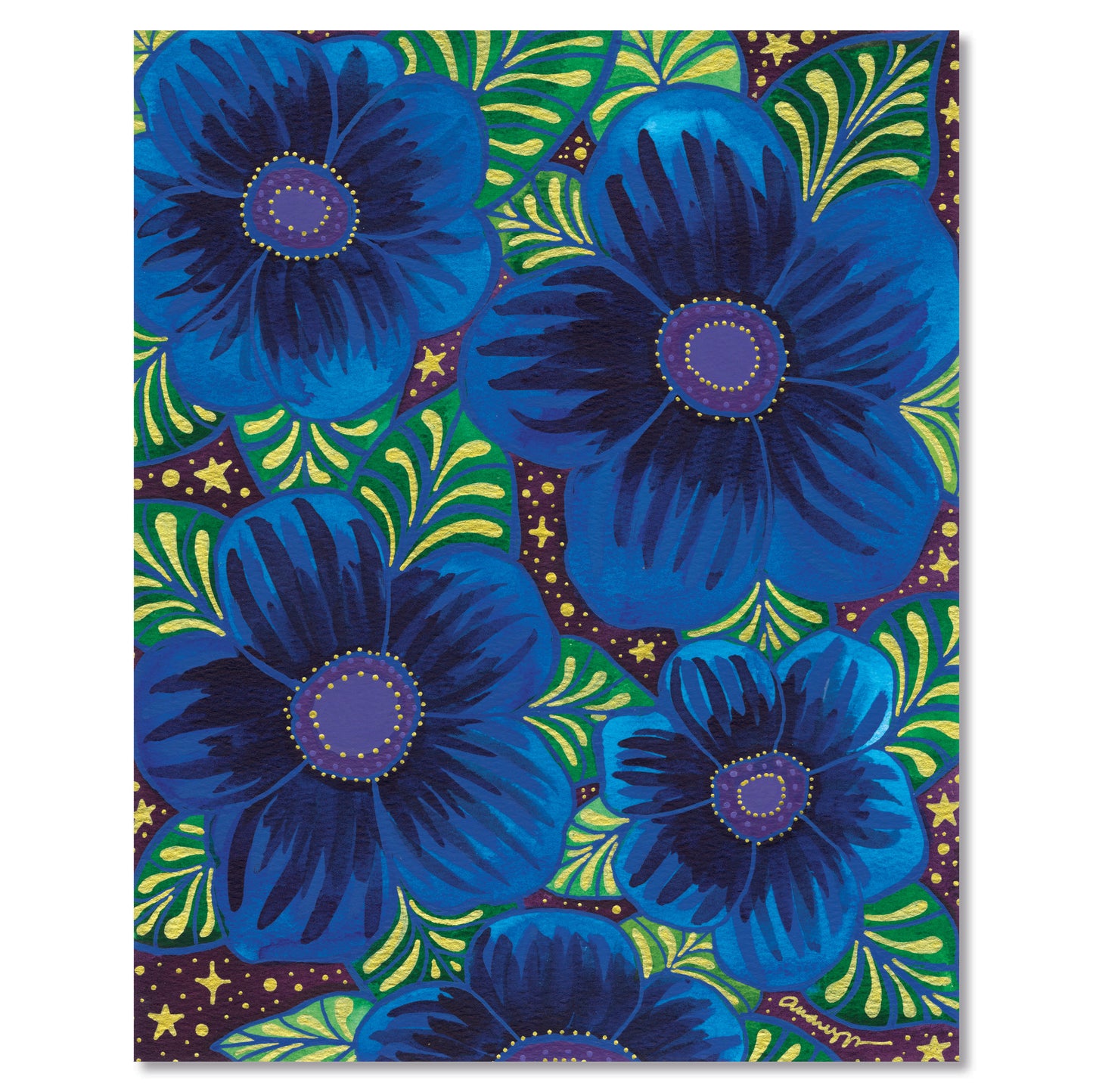 Art Print - Sapphire Flowers