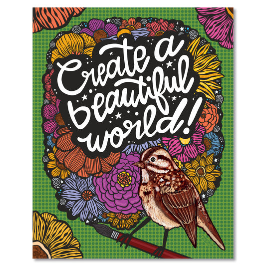 Art print on white with shadow