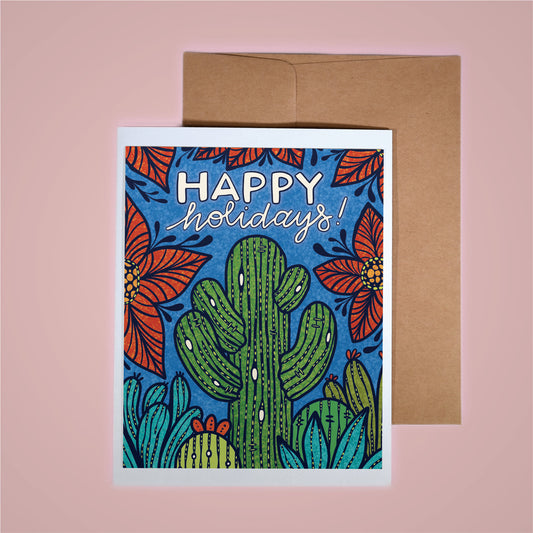 Holiday Card - Happy Holidays! Saguaro