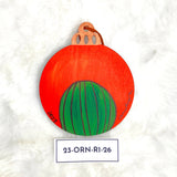 Hand Painted Holiday Ornament Back