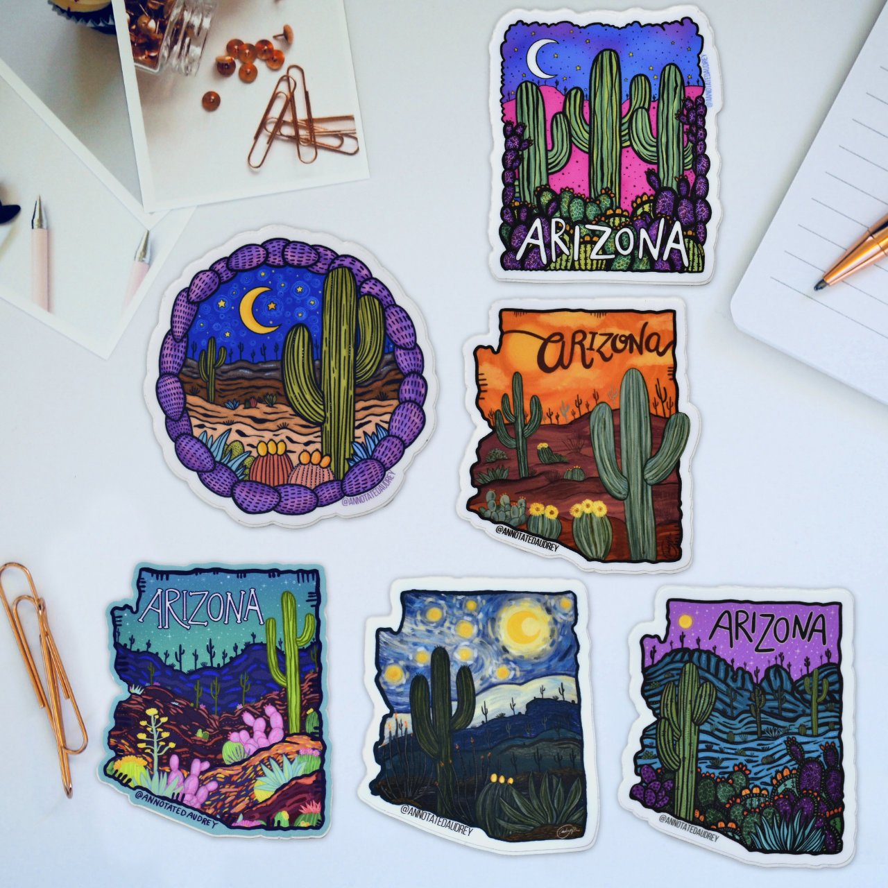 6 Stickers Together