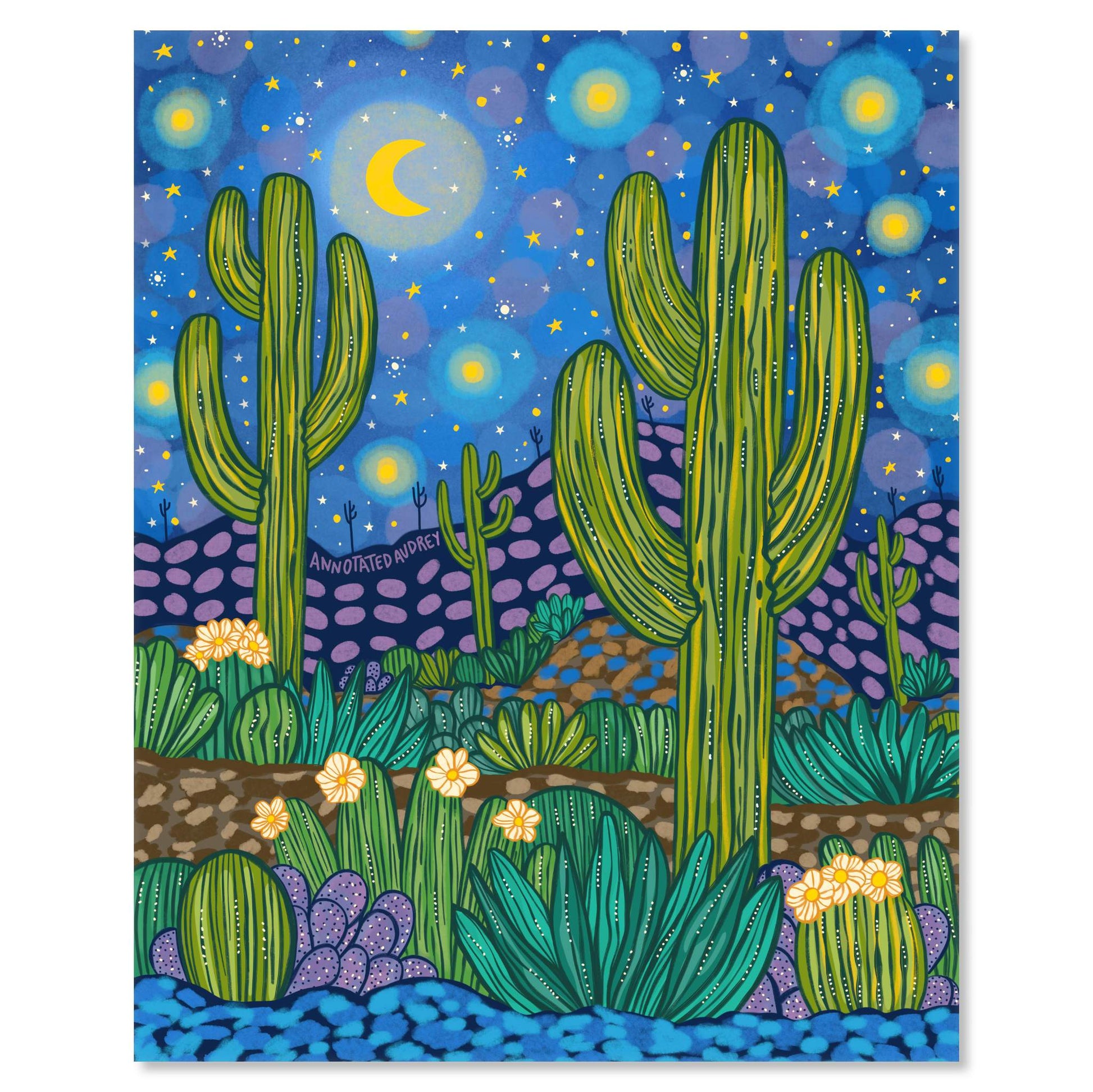 Art print on white with shadow