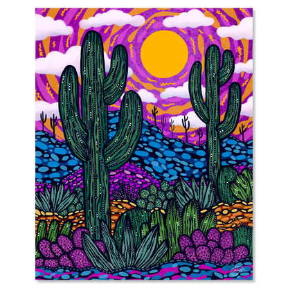 Art print on white with shadow