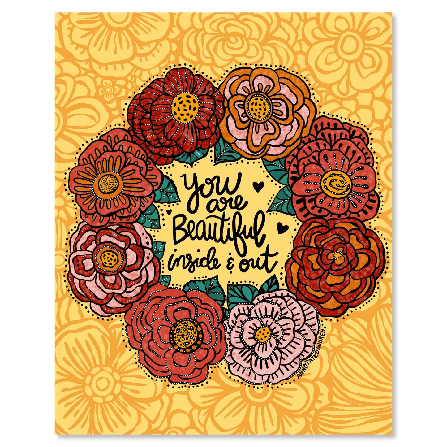 Art print on white with shadow
