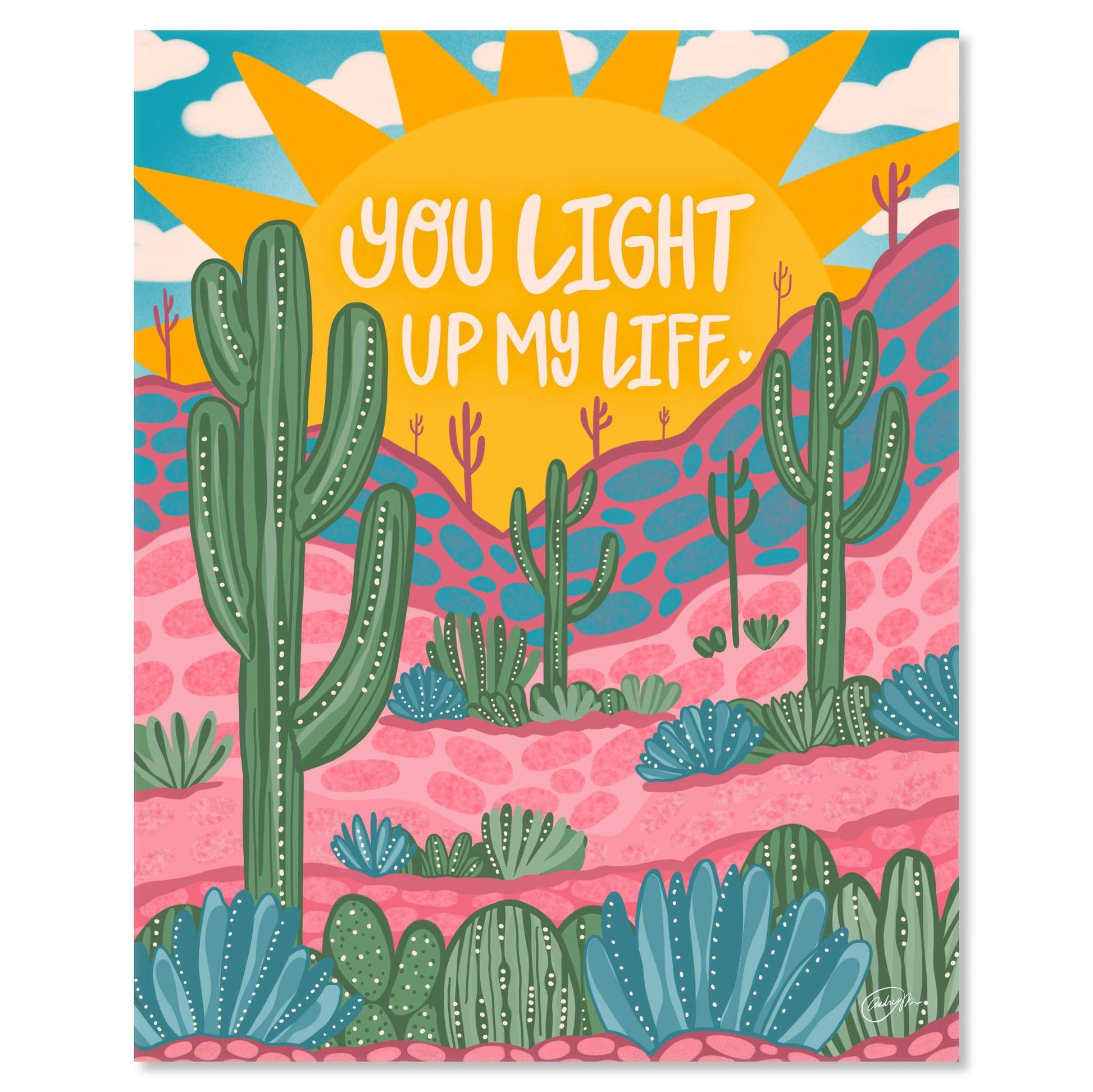 Art print on white with shadow