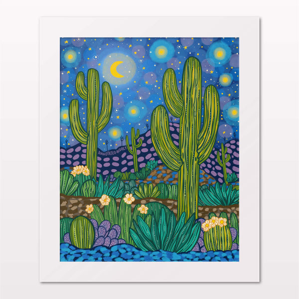 Art print in white frame on white wall