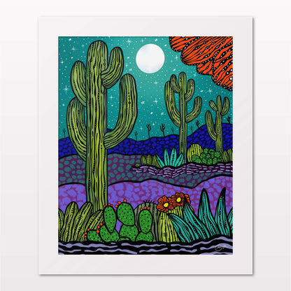 Art print in white frame on white wall