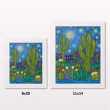 Comparing 8x10 and 11x14 framed art prints on a white wall