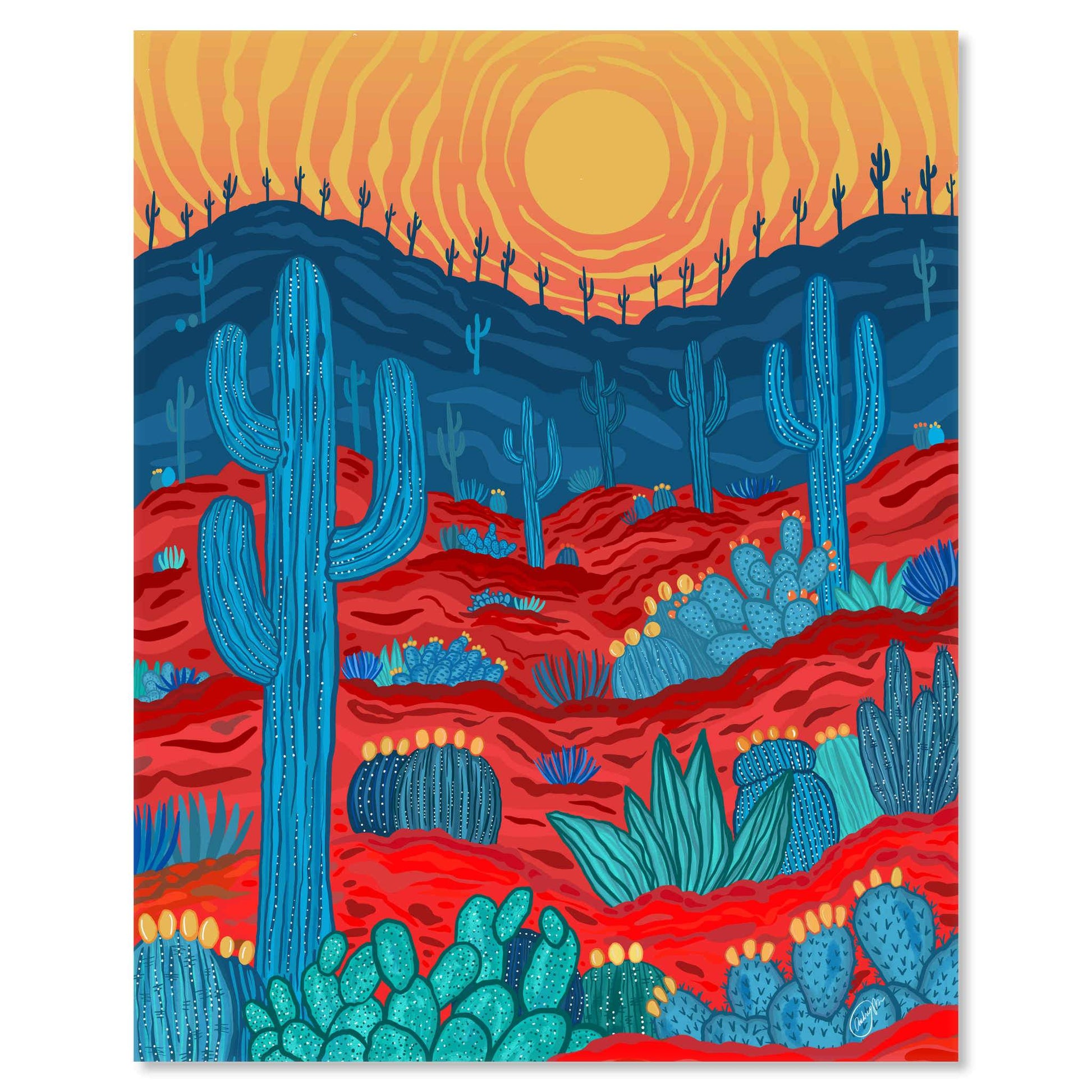 Art print on white with shadow