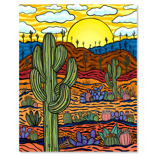 Art print on white with shadow