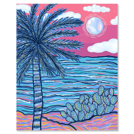 Art print on white with shadow