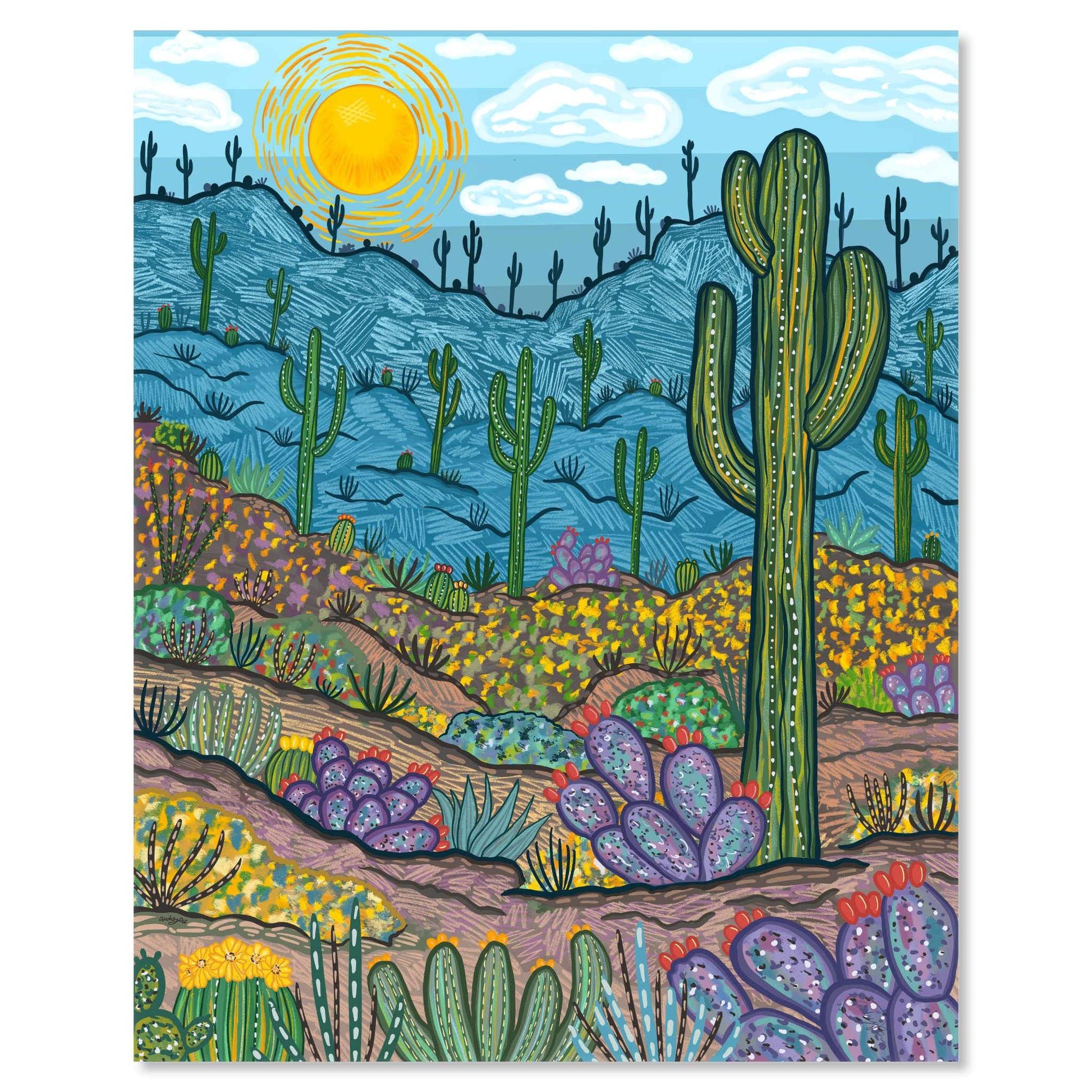 Art print on white with shadow