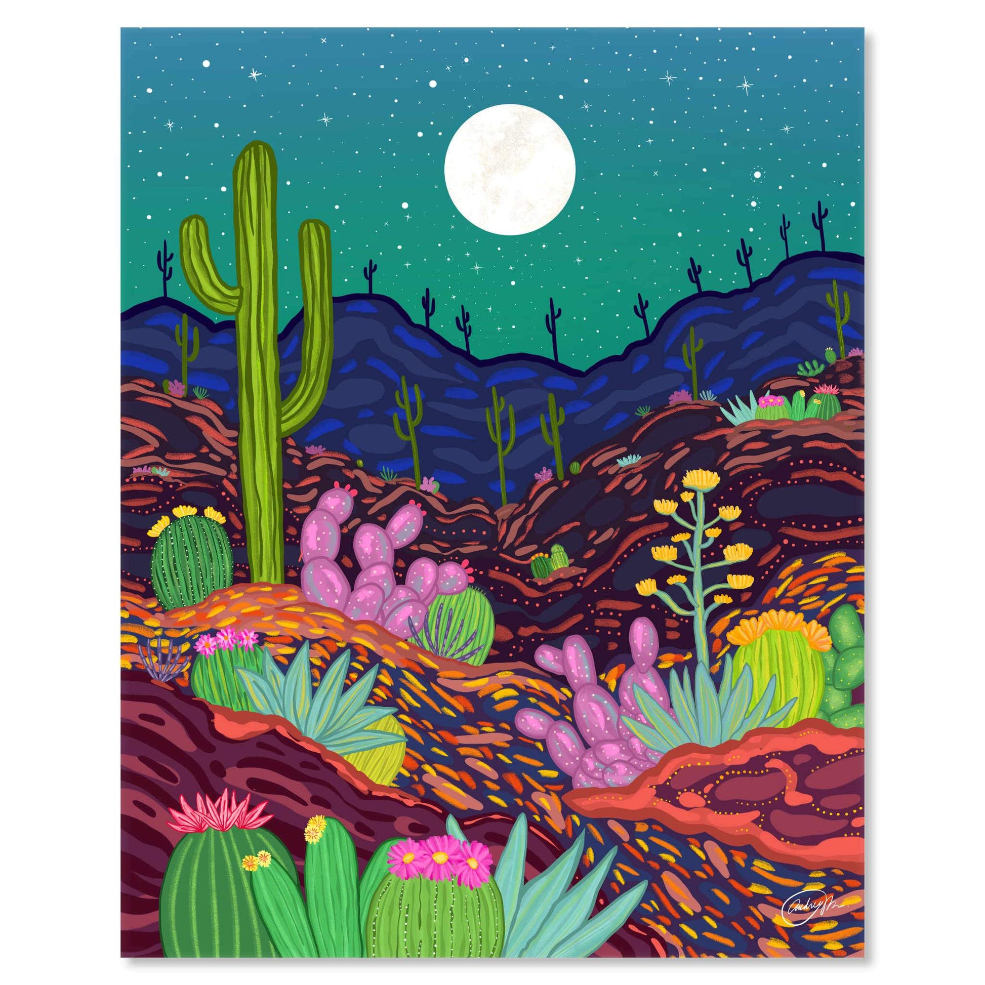 Art print on white with shadow