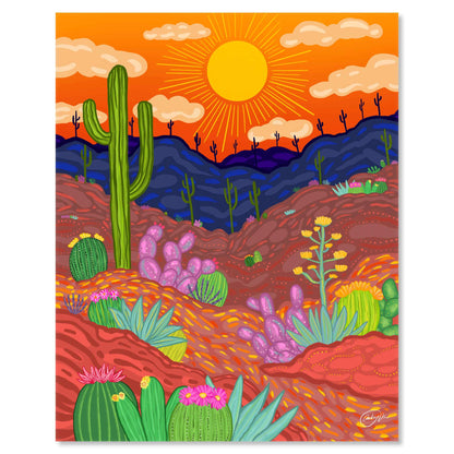 Art print on white with shadow