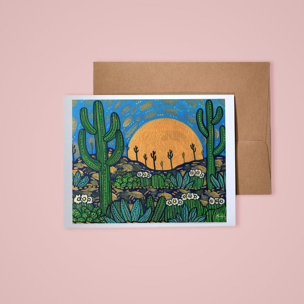 Card on white background