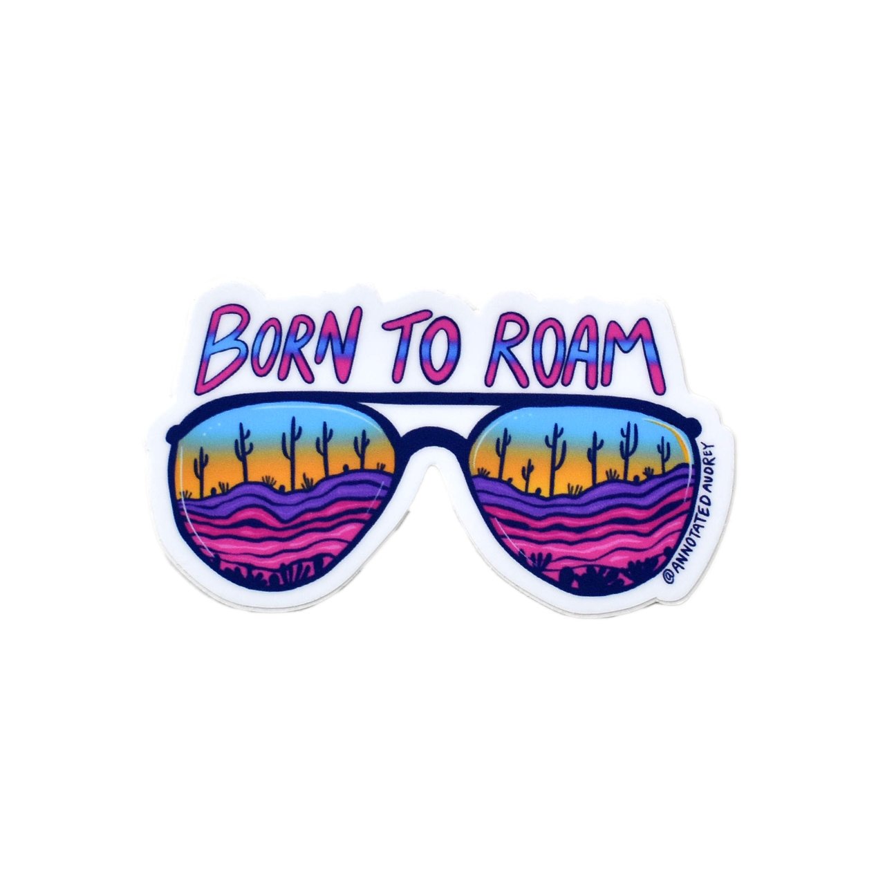 Sticker on white background