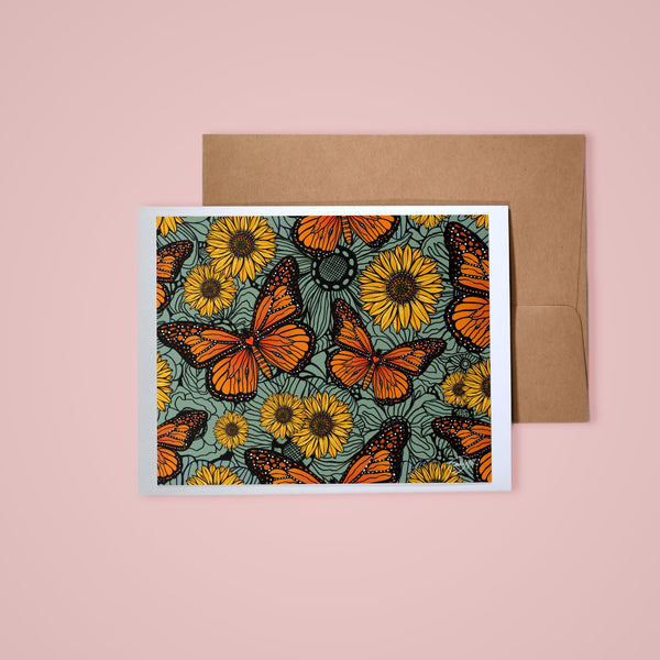 Card on white background