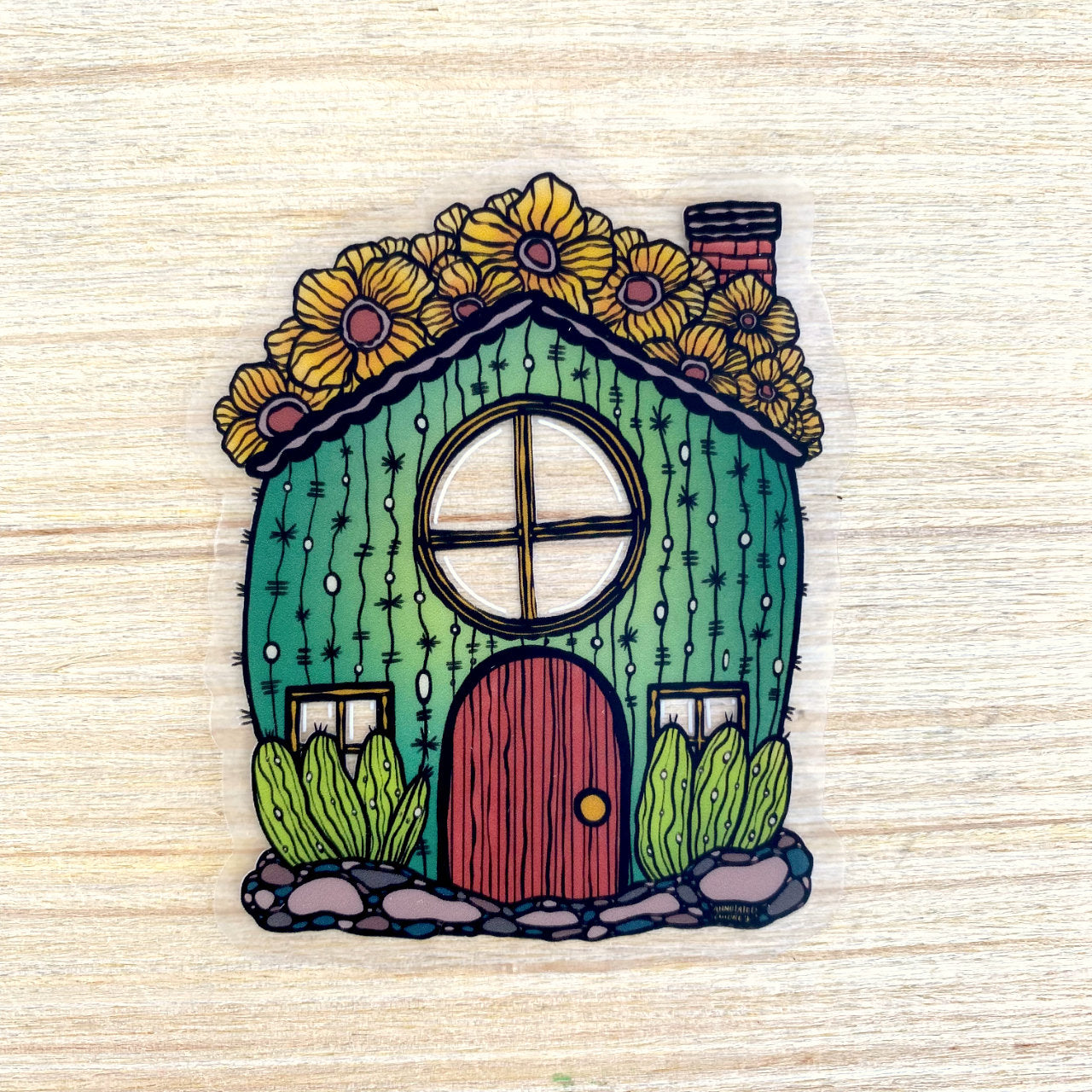 Clear Sticker - Cactus Cottage