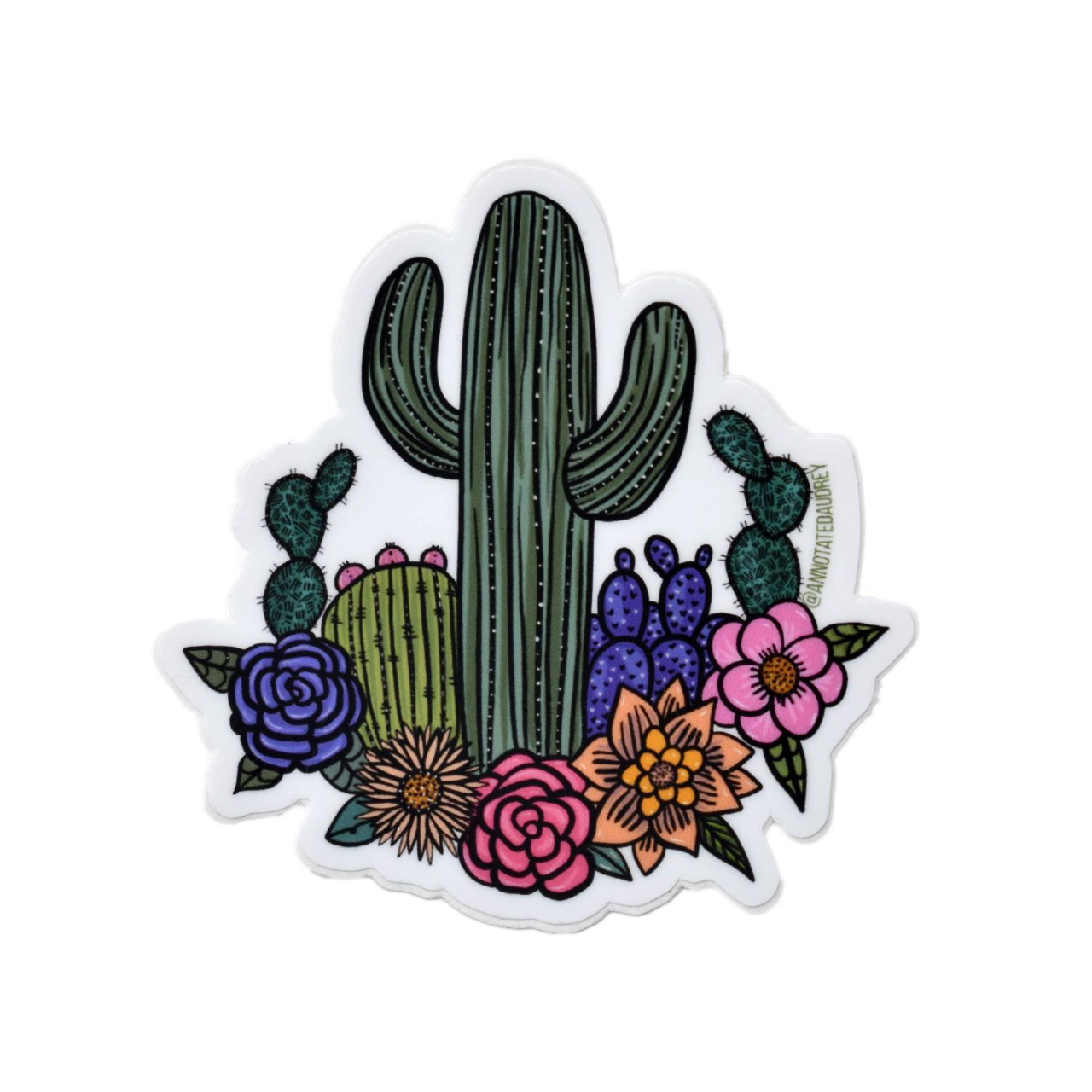 Sticker on white background