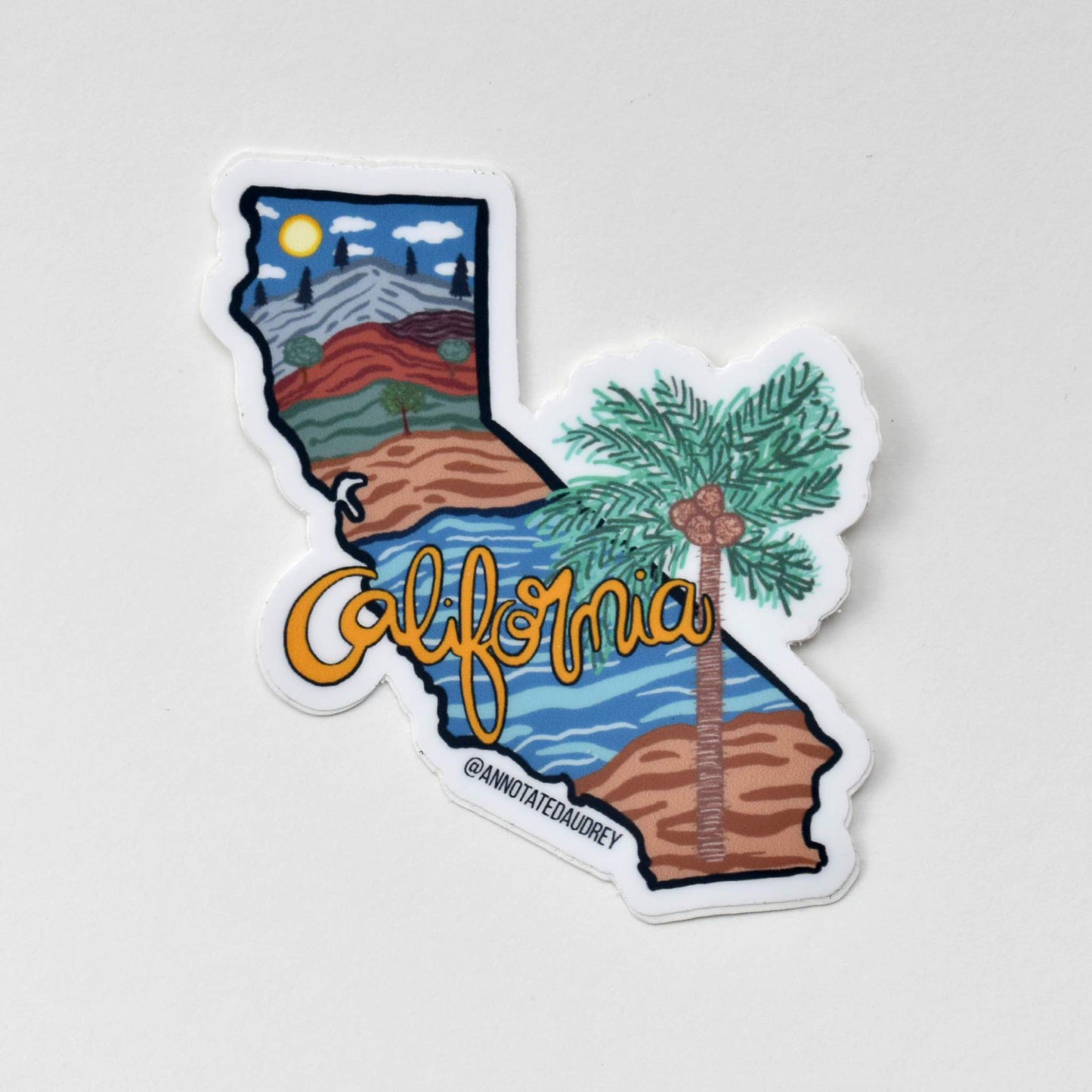 Sticker on white background