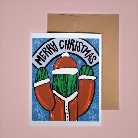 Holiday Card - Merry Christmas Saguaro