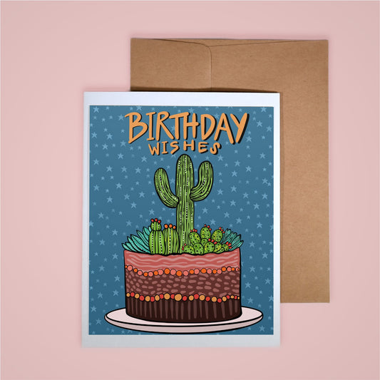 Card on Pink background
