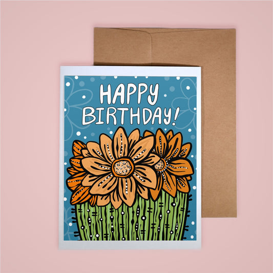 Card on Pink background
