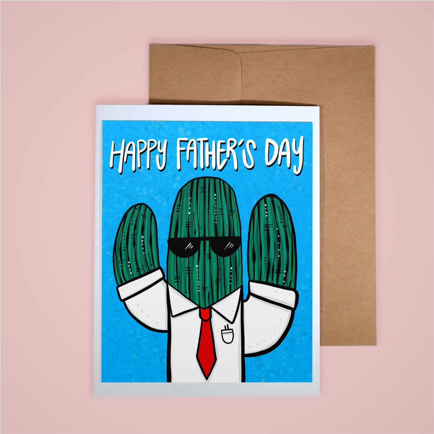 Card on Pink background