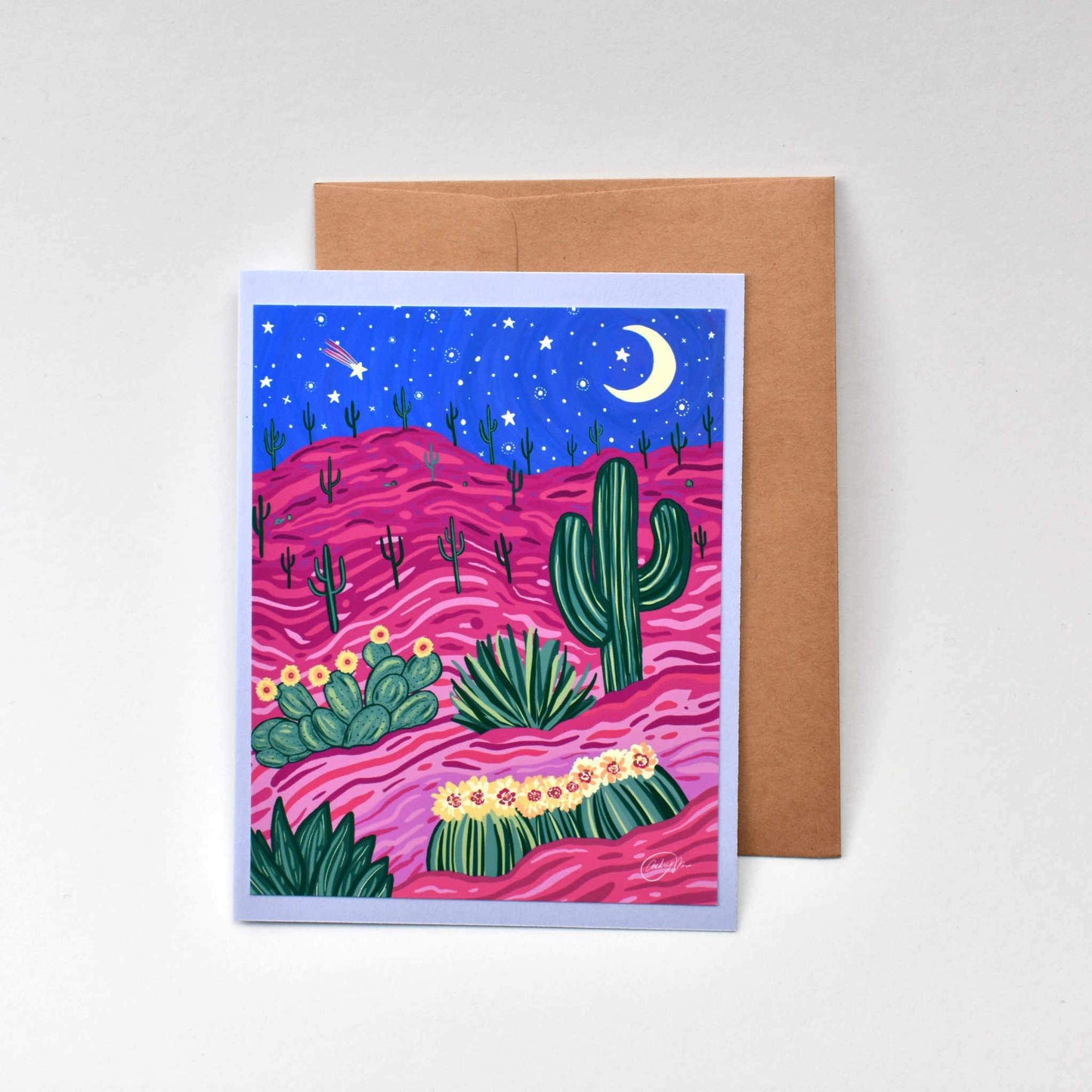 Card on white background