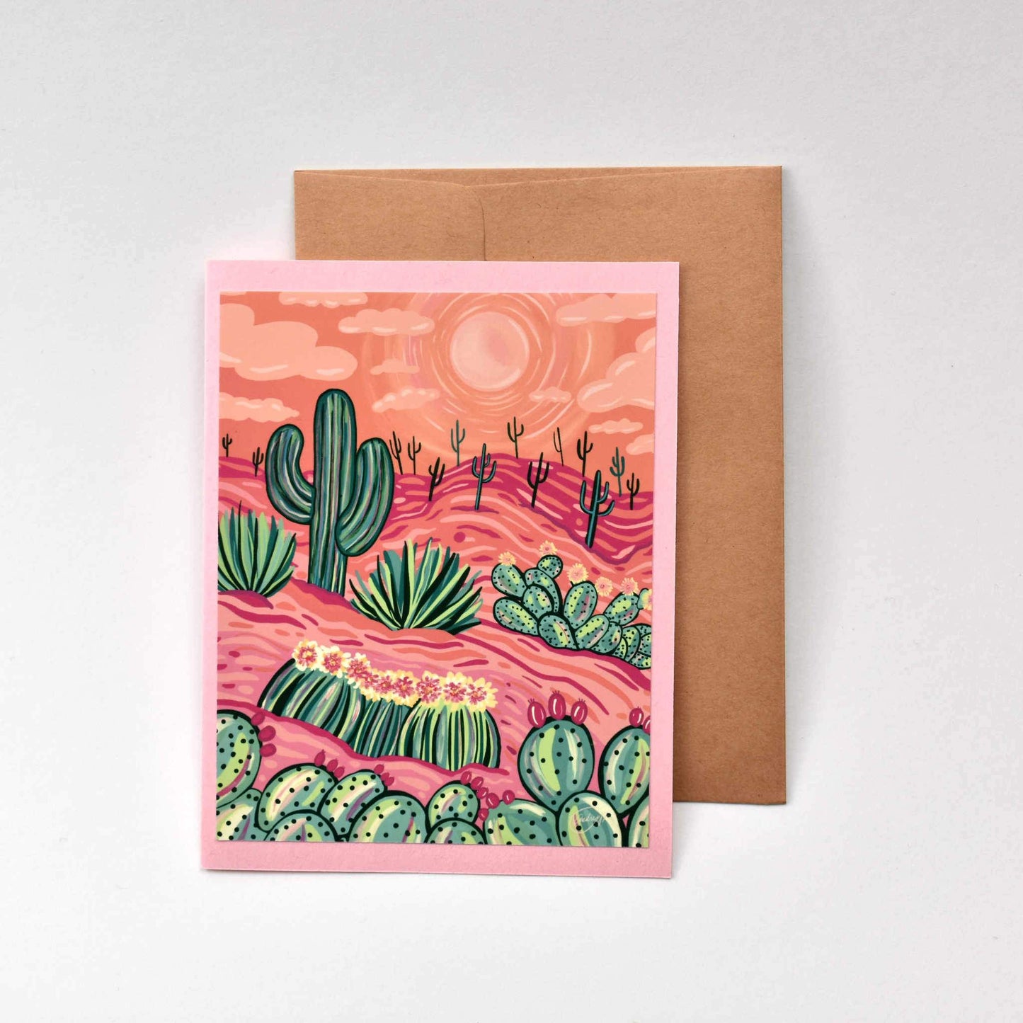 Card on white background