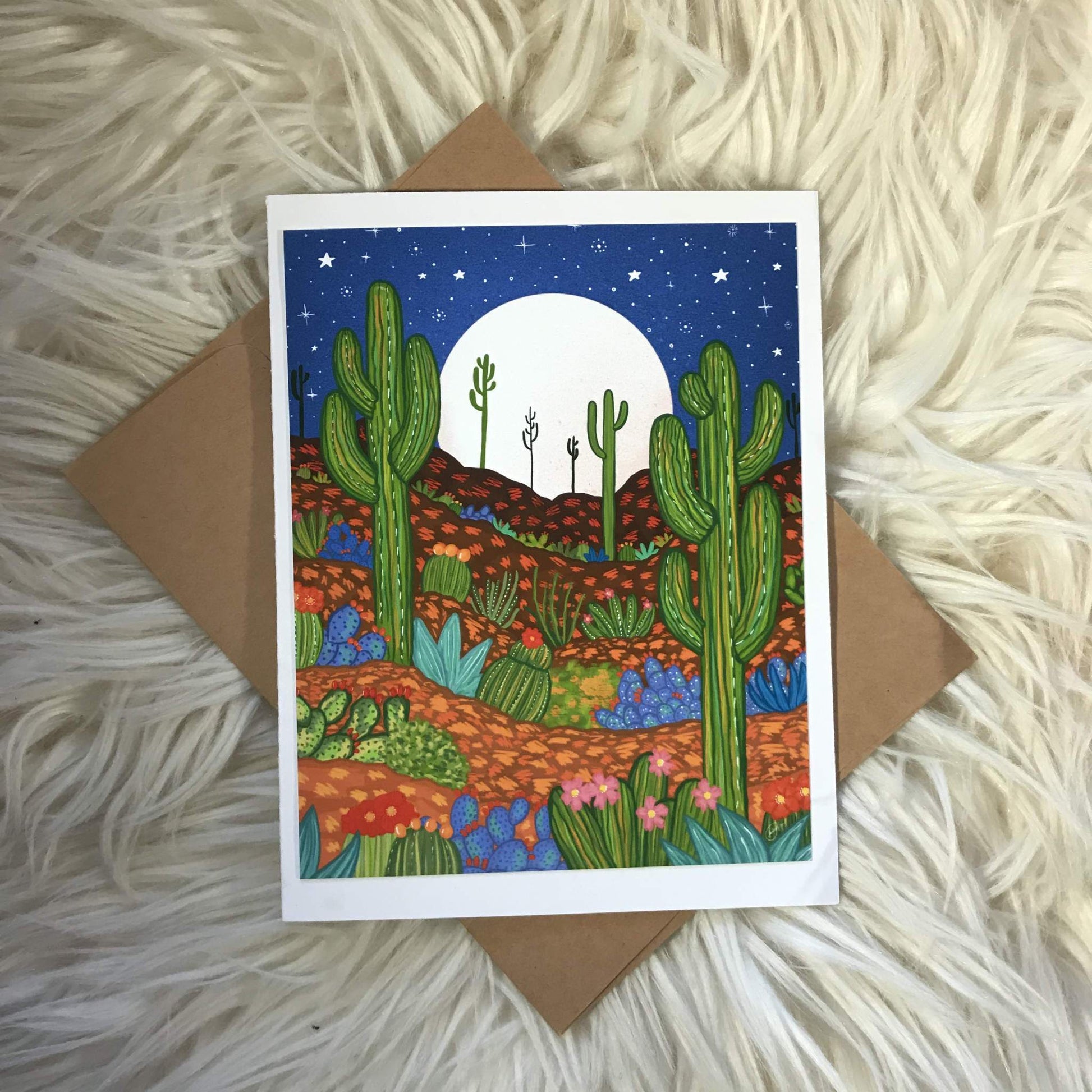 Card on white background