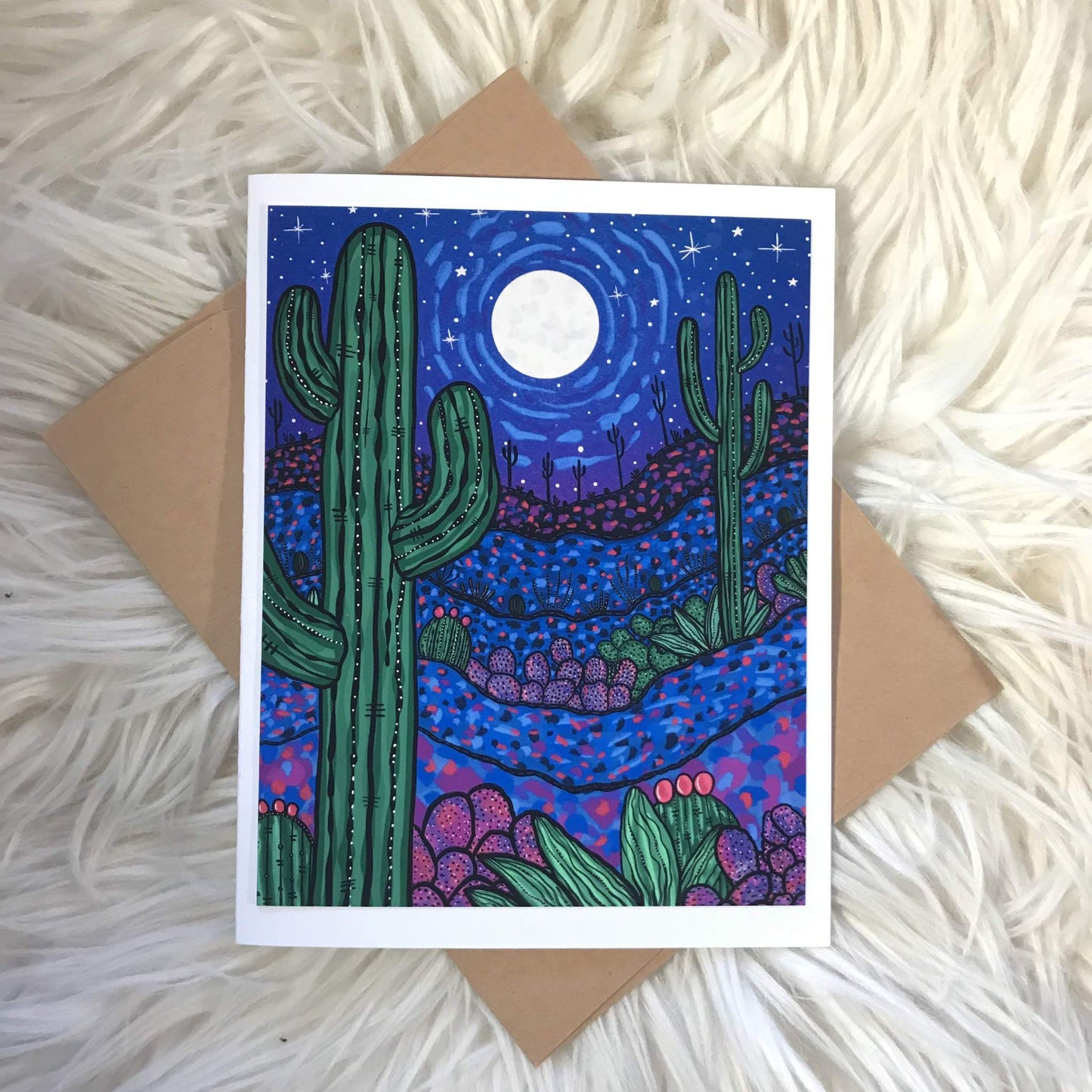 Card on white background