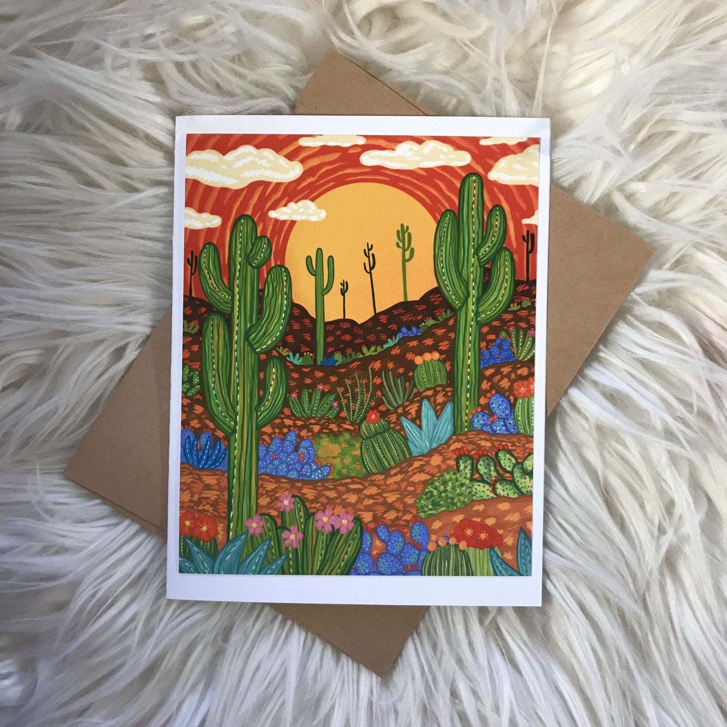 Card on white background