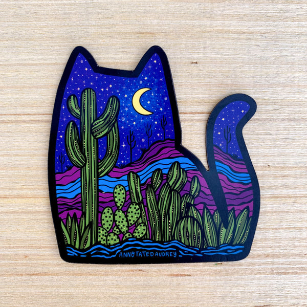 Flat Magnet - Desert Cat