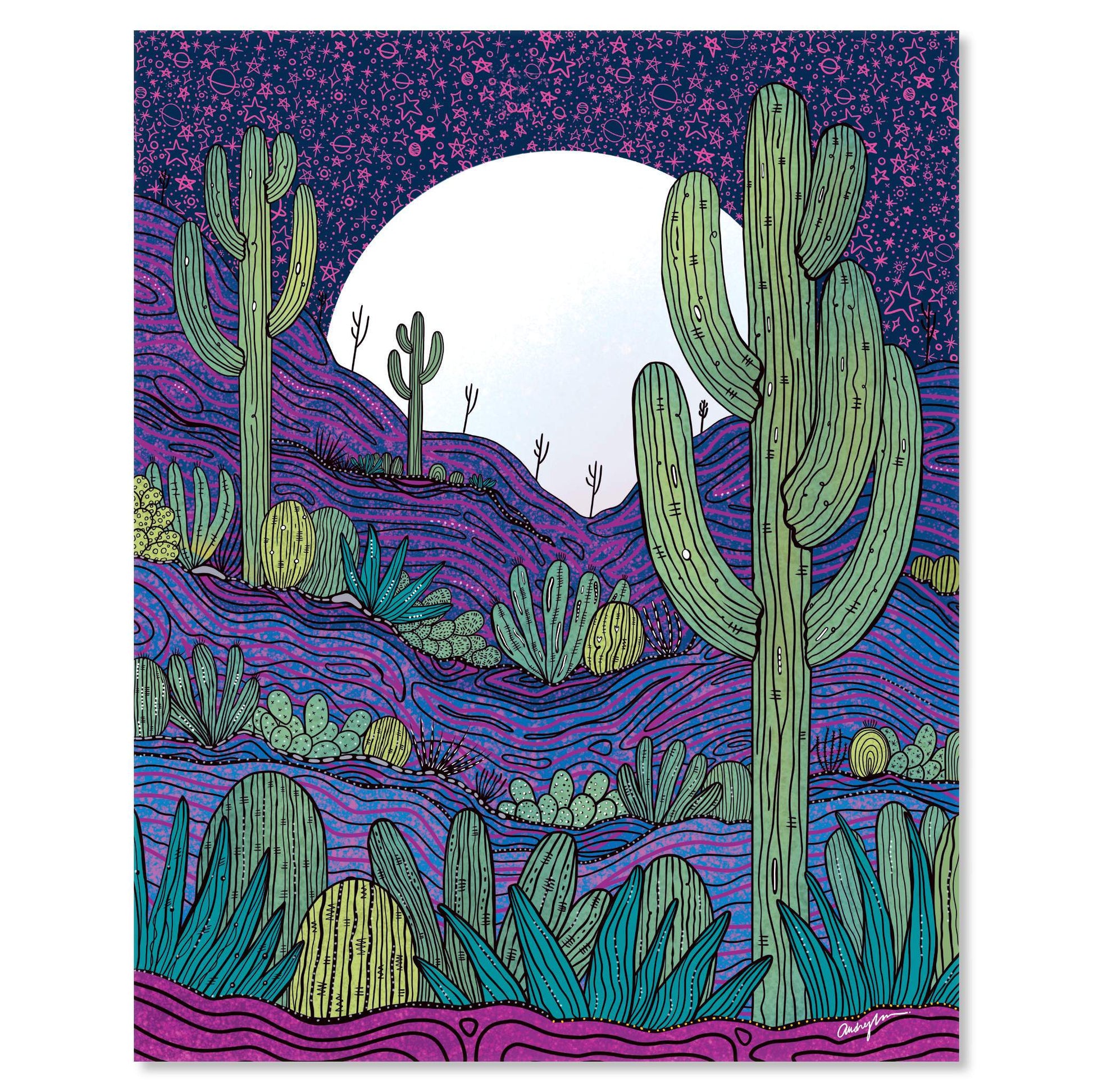 Art print on white with shadow