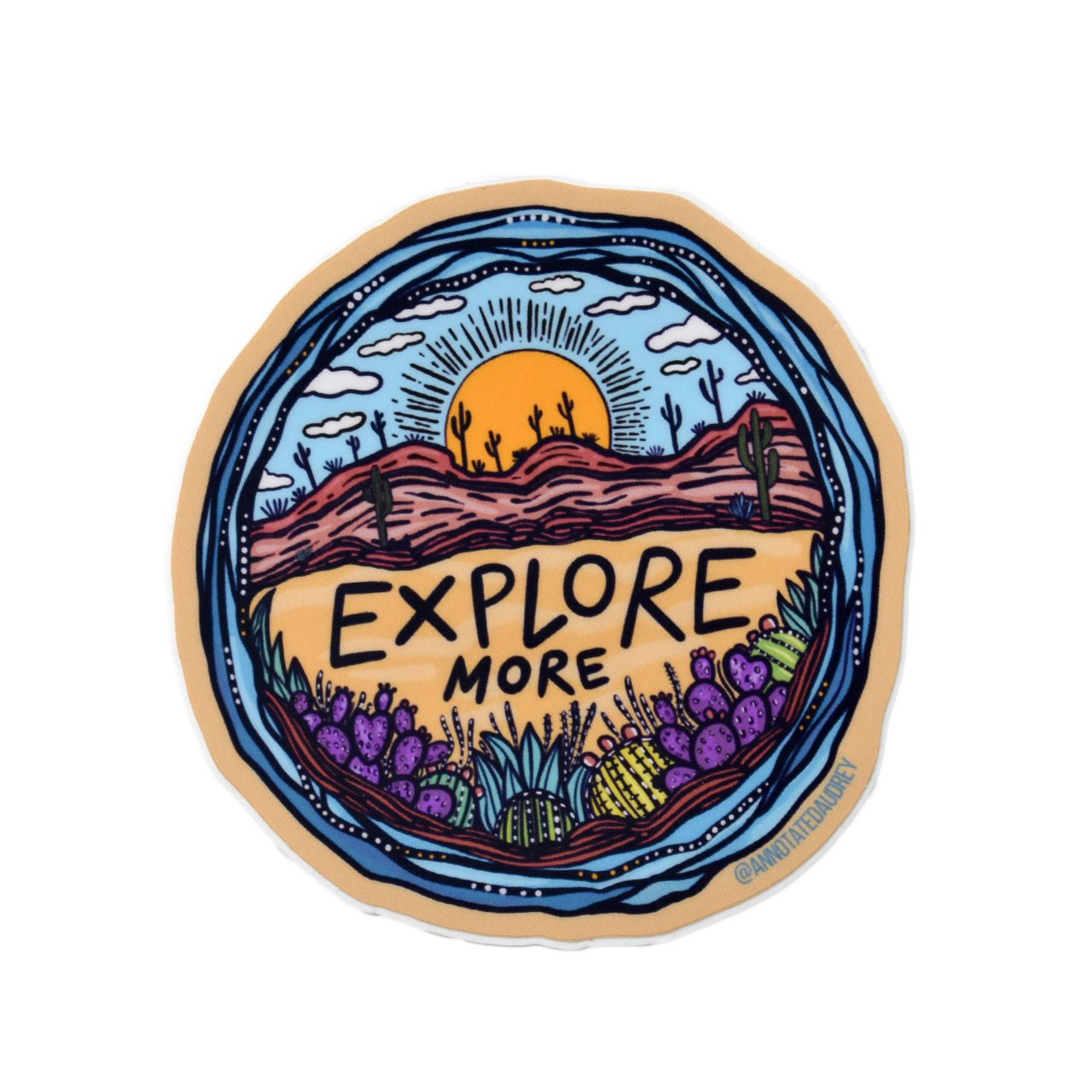 Sticker on white background
