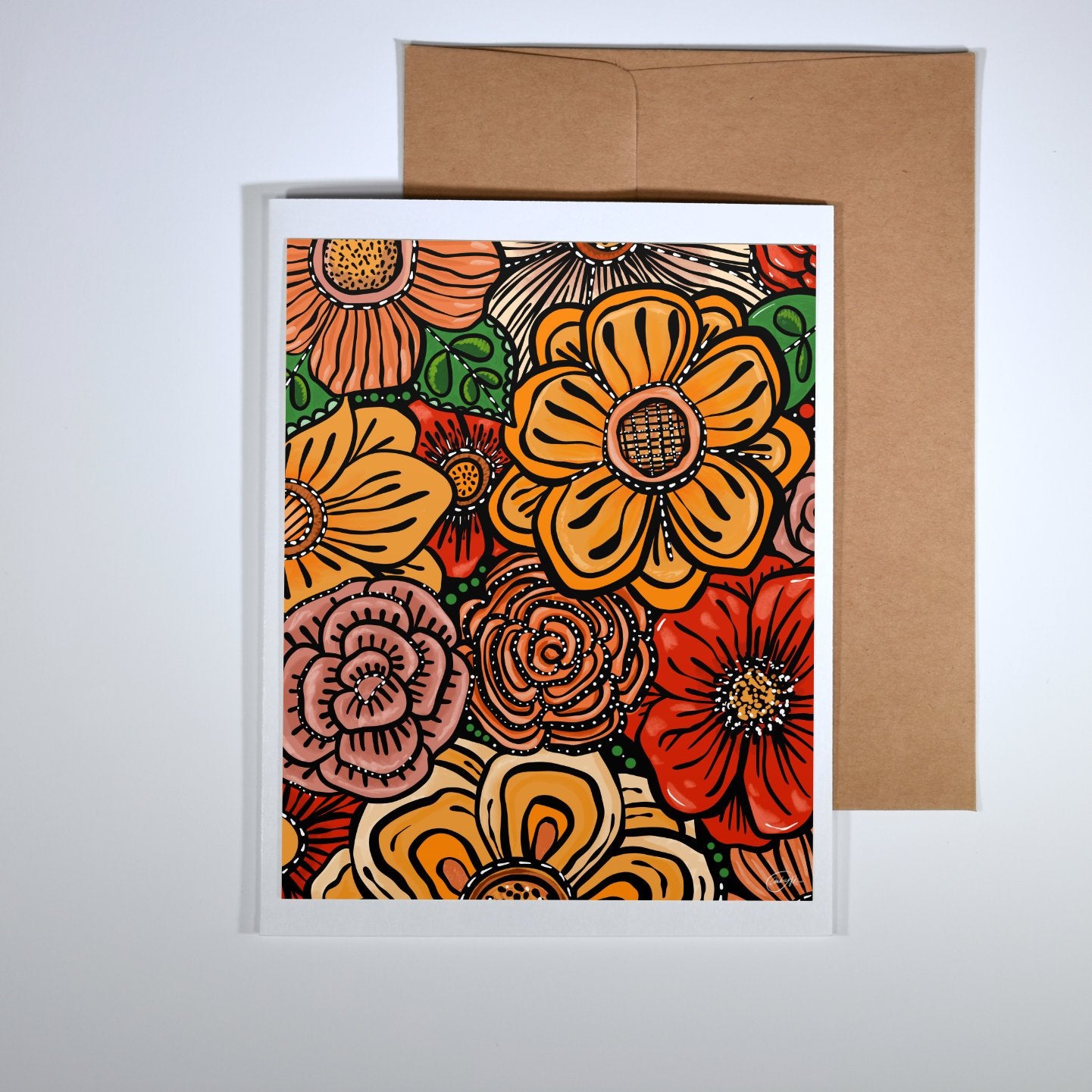 Card on white background