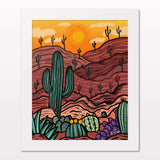 Art print in white frame on white wall