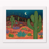 Art print in white frame on white wall