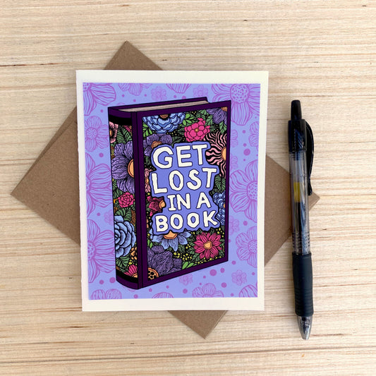 Card on pink background