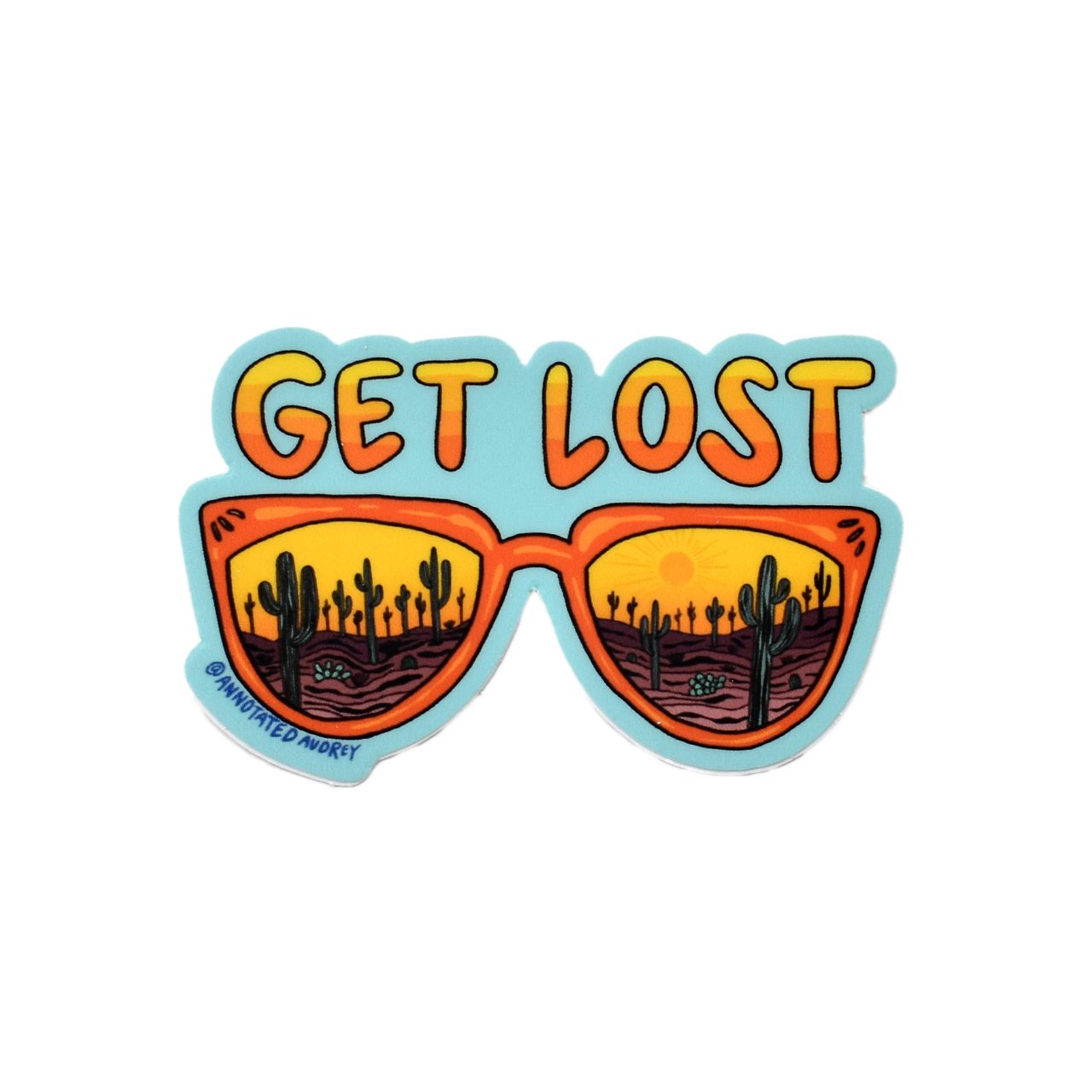 Sticker on white background