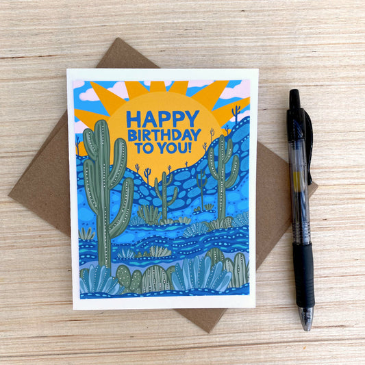 Card on pink background