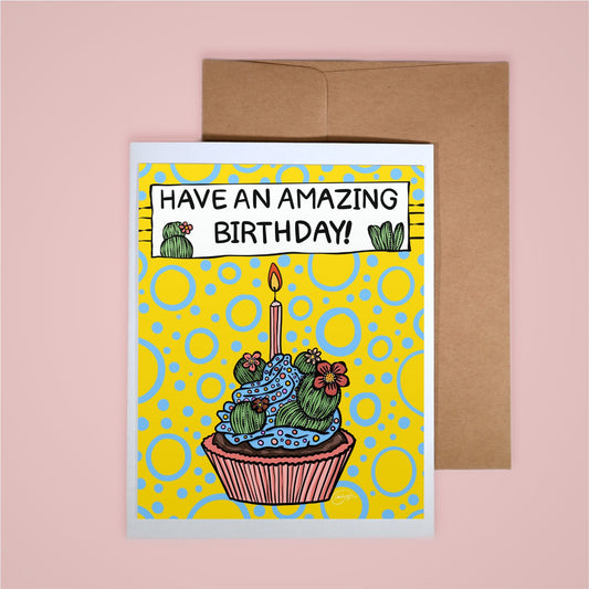 Card on white background