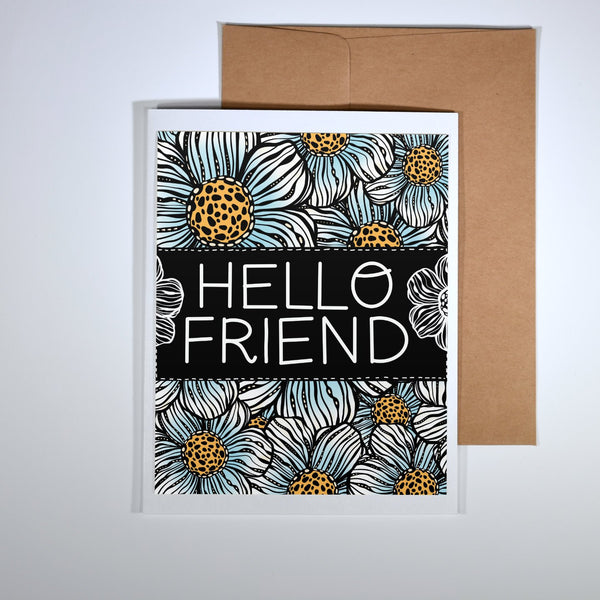 Card on white background