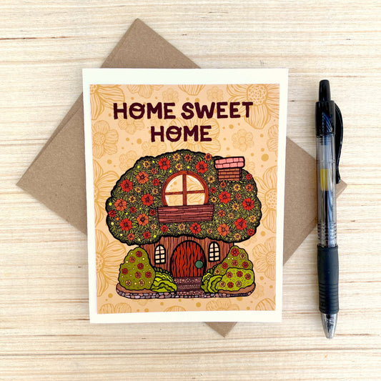 Card on pink background