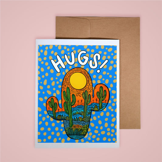 Card on white background